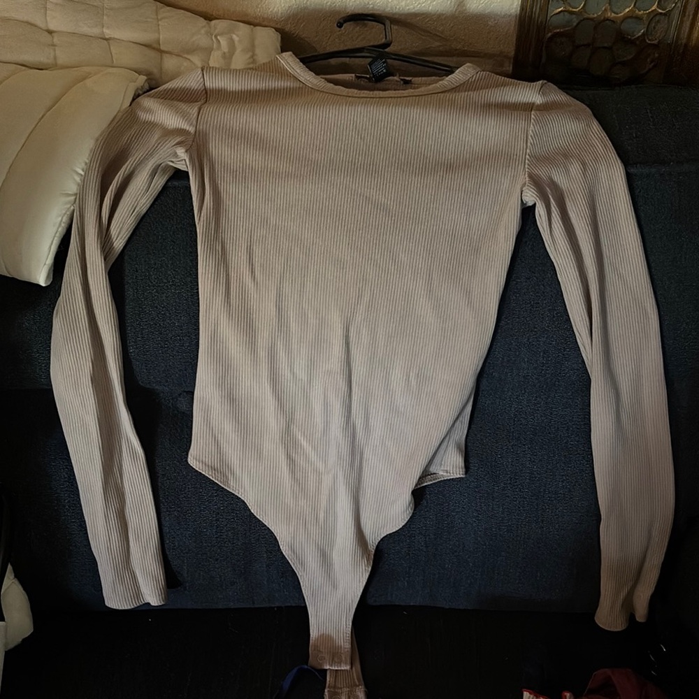 Forever 21 Ribbed Cream Top